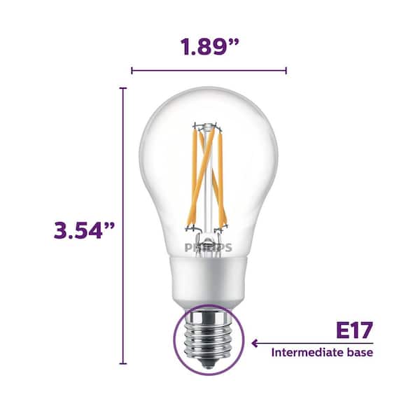 Philips 435453 40 Watt Equivalent A15 Medium Standard Base Dimmable LED Light Bulb Soft White 