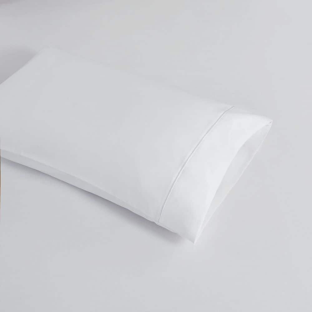King White Solid Cotton Sheet Set