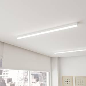 4 ft LED Garage Workshop Ceiling Strip Light Plug-In or Hardwire 1800 Lumens Power & Linking Cord 4000K (4-Pack)