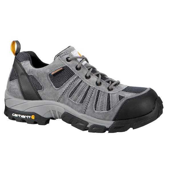 Carhartt Men's 13M Grey Split Leather and Blue Nylon Waterproof Soft Toe 3 in. Lightweight Work Hiker