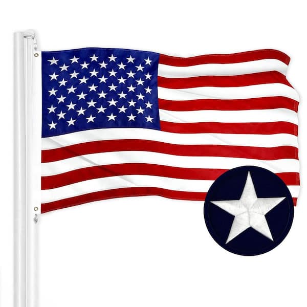 ATENGNES 3 ft. x 5 ft. Embroidered 210D Polyester Duty and Honor Flag Design Vibrant Colors Brass Grommets