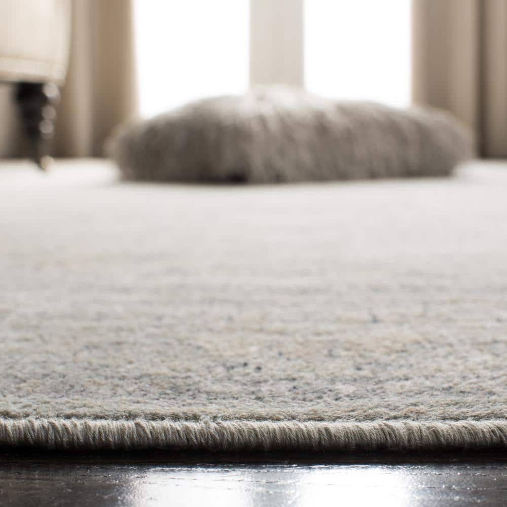 Light Blue Rectangular Viscose Reversible 9' x 12' Area Rug