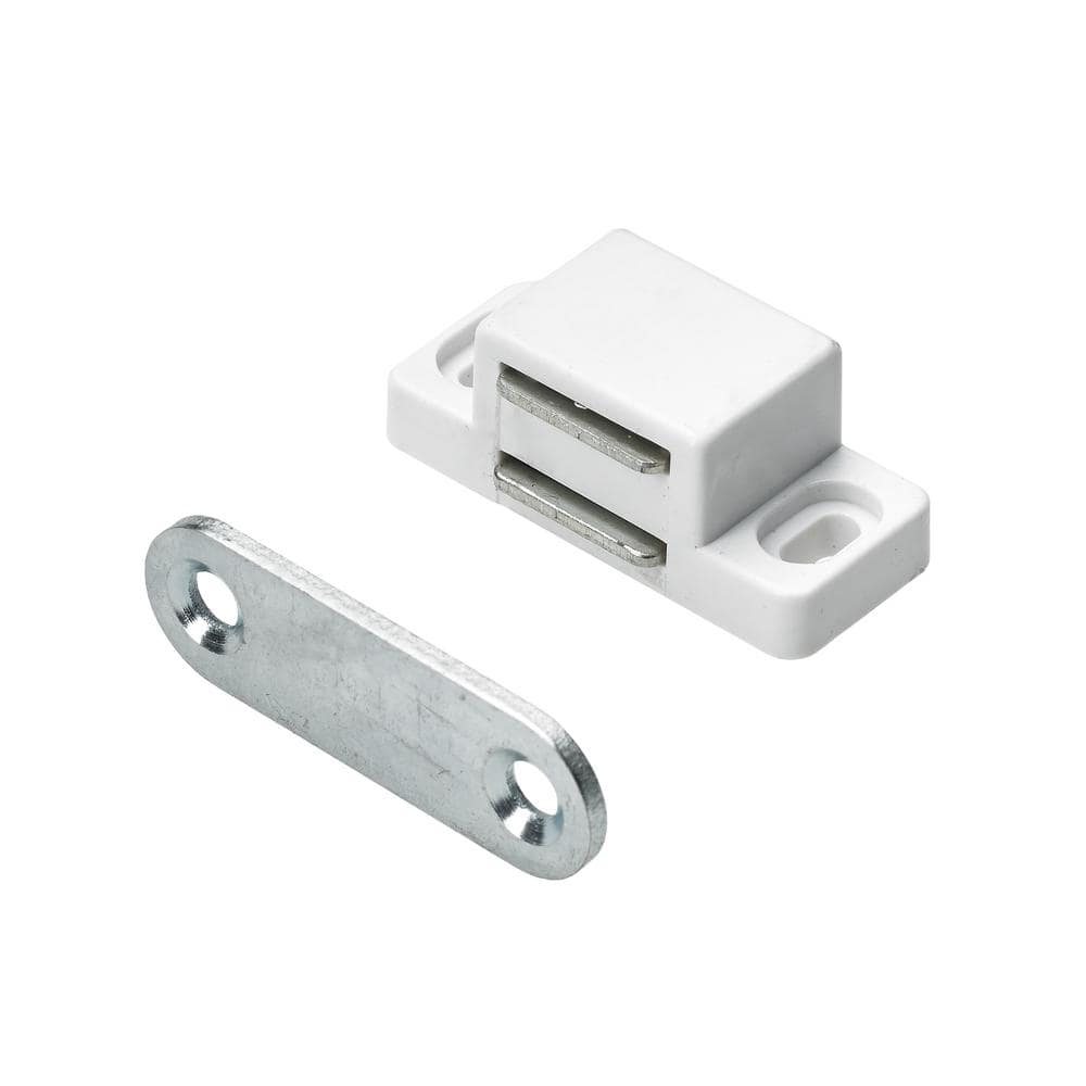 4.4 lbs. Magnetic Catch, White (1-Pack) - Home Depot