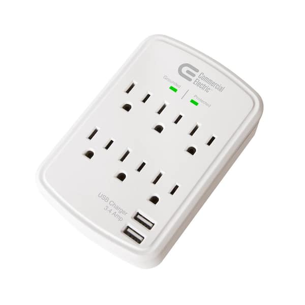 Utilitech 1-Outlet 900 Joules 15-Watt Indoor Wall Tap Surge Protector in  the Surge Protectors department at