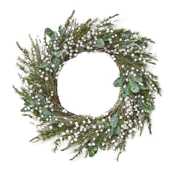 Noble House Marley 28 in. Artificial Christmas Wreath with Berries