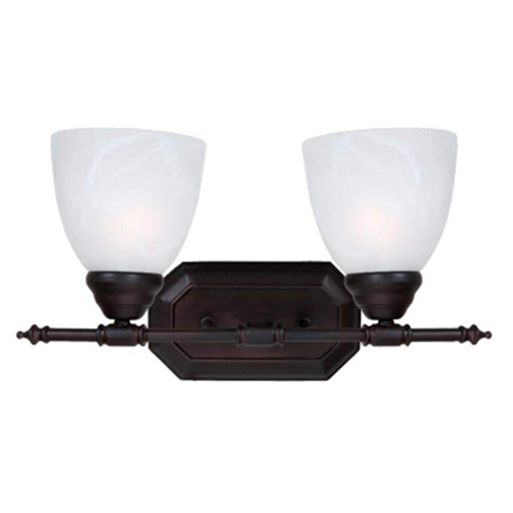 Jeffrey 2-Light Oil-Rubbed Bronze Bath Vanity Light