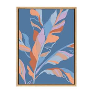 Sylvie ''Banana Leaves'' by Kasey Free Framed Canvas Wall Art 24 in. x 18 in.