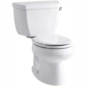 Wellworth 2-Piece 1.28 GPF Single Flush Round Toilet in White