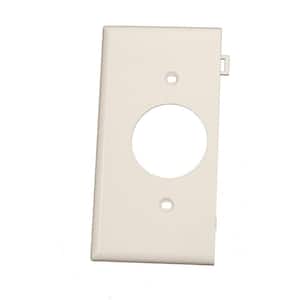 1-Gang End Panel Single Receptacle Sectional Wall Plate in White