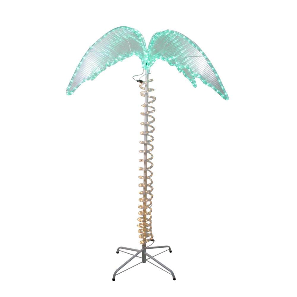 4.5 ft Green and Tan LED Palm Tree Rope Light Outdoor Decoration