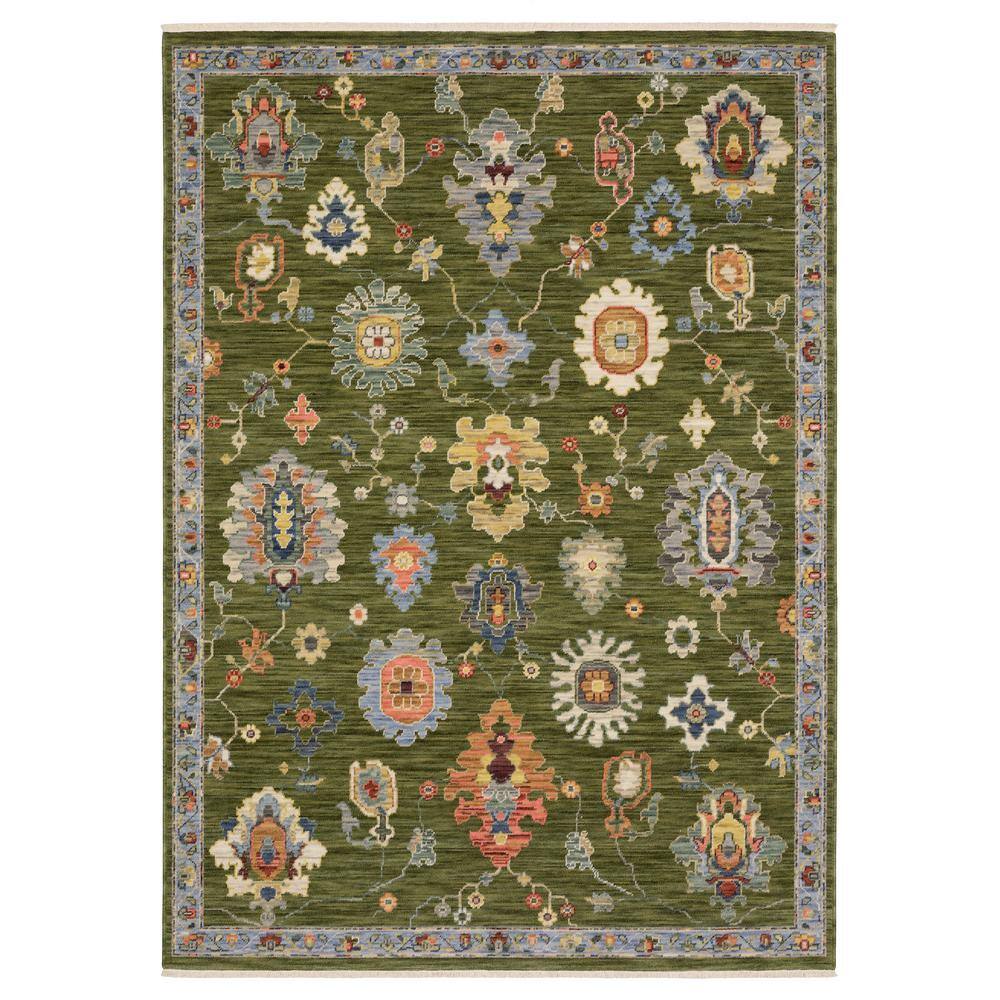 Lavista Green/Multi-Colored 2 ft. x 12 ft. Oriental Floral Persian Wool/Nylon Blend Indoor Runner Area Rug price history on PriceWatchPro