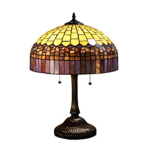 Veline 19 in. 2-Light Indoor Bronze Finish Table Lamp