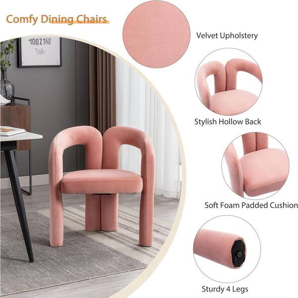 Soft pink dining discount chairs