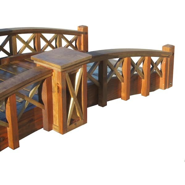 SamsGazebos 7 ft. Secret Garden Bridge with Half-Halved SamsGazebos 7 ft. Secret Garden Bridge with Half-Halved