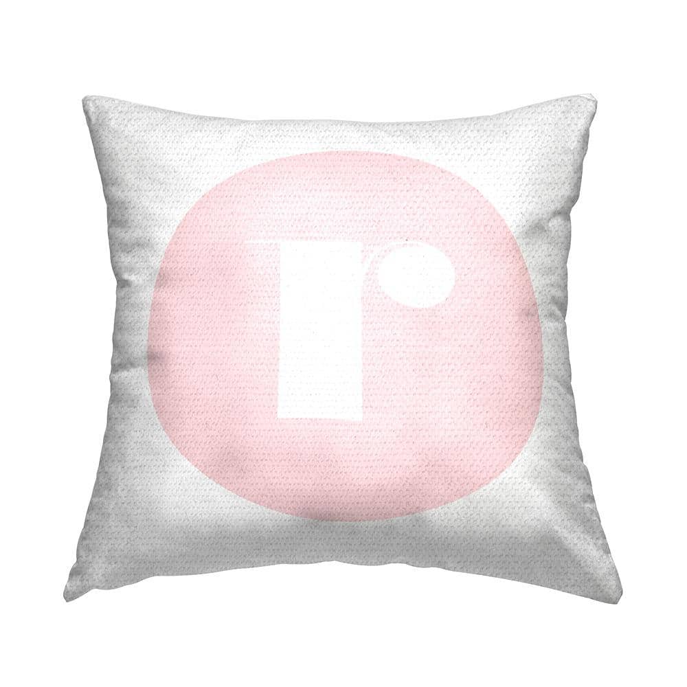 Pink Circle Letter R Square Outdoor Throw Pillow price history on PriceWatchPro