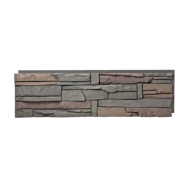 GenStone Stacked Stone Keystone 12 in. x 42 in. Faux Stone Siding Panel