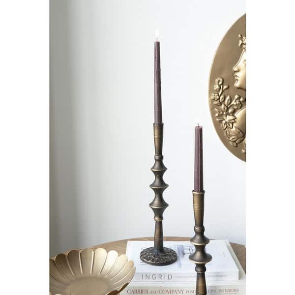 IRON CANDLE STAND Sサイズ2点　Lサイズ2点セット Sculptural Black Iron Candle Holder 2-Pack, S: 3. 9 x 3. 9 x 13. 8