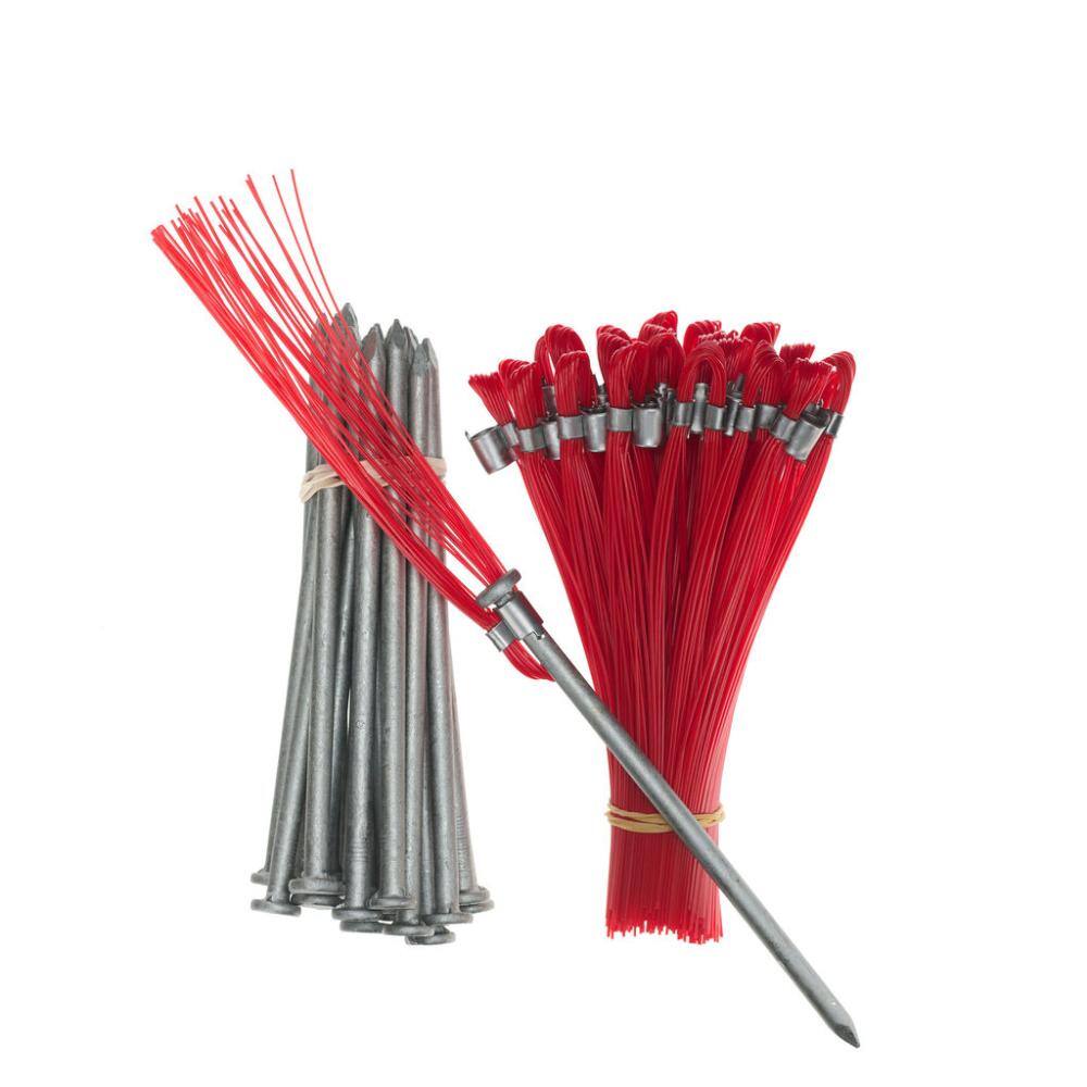 6 in. Red Survey Markers – Whiskers with Steel Nails (25-Pack) price history on PriceWatchPro
