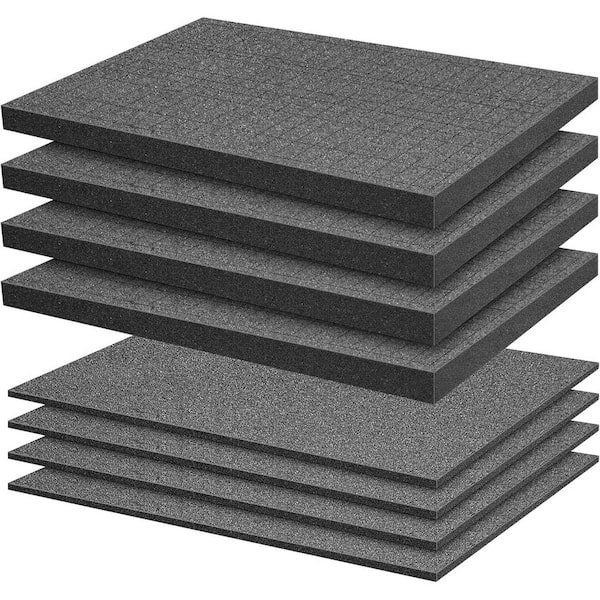 Unbranded 8 Pieces Pick Apart Foam Insert 2 Sizes Pick Pluck Pre Cube Sheet Foam Bottom Use for Board Game Box Case Storage 16 in.