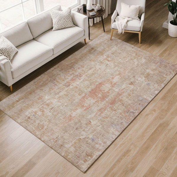 Chantille Machine Washable Indoor/Outdoor Abstract ACN2310 Beige 3 ft. x 4 ft. Area Rug