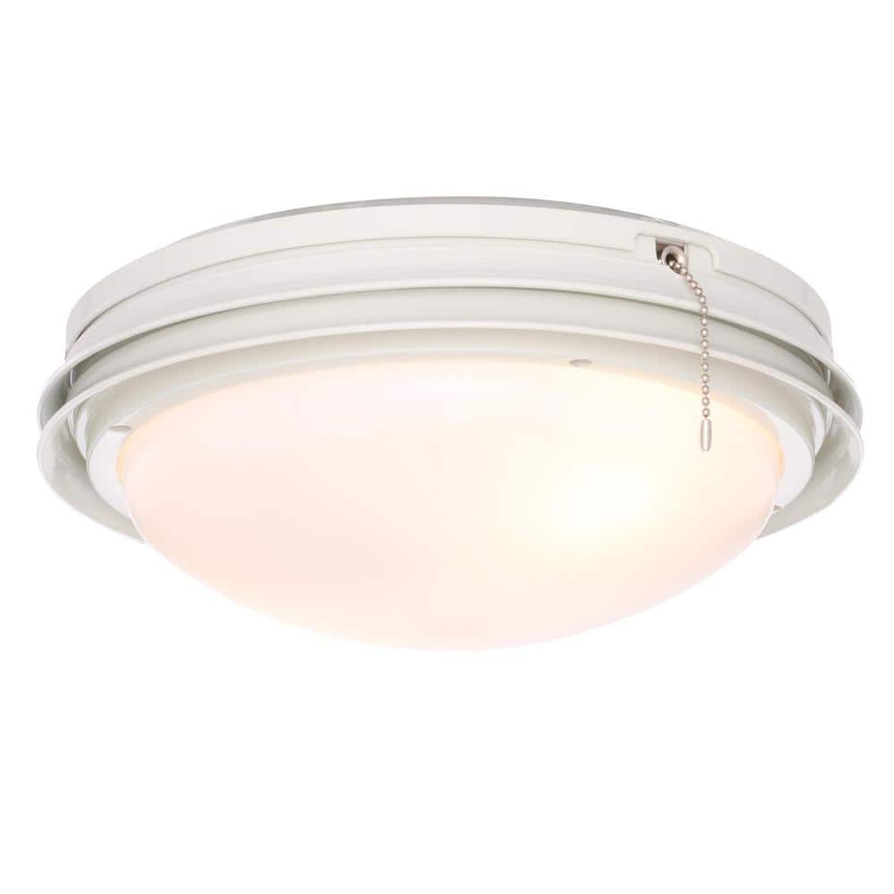 White Marine II Outdoor Low Profile Globe Light Kit