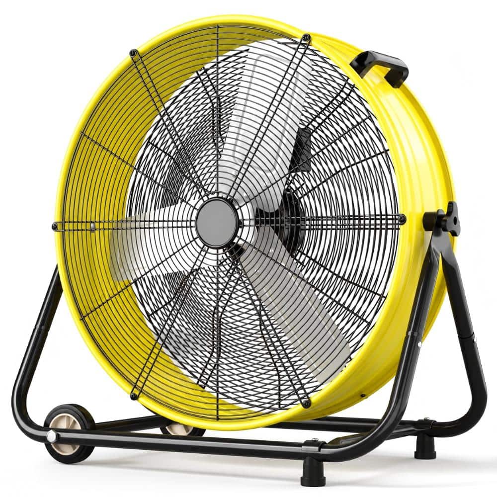 "30"" Industrial Drum Fan, 14000 CFM High Velocity 3-Speed Heavy Duty Metal Air Circulator with 360° Tilt, Casters Handle" price history on PriceWatchPro
