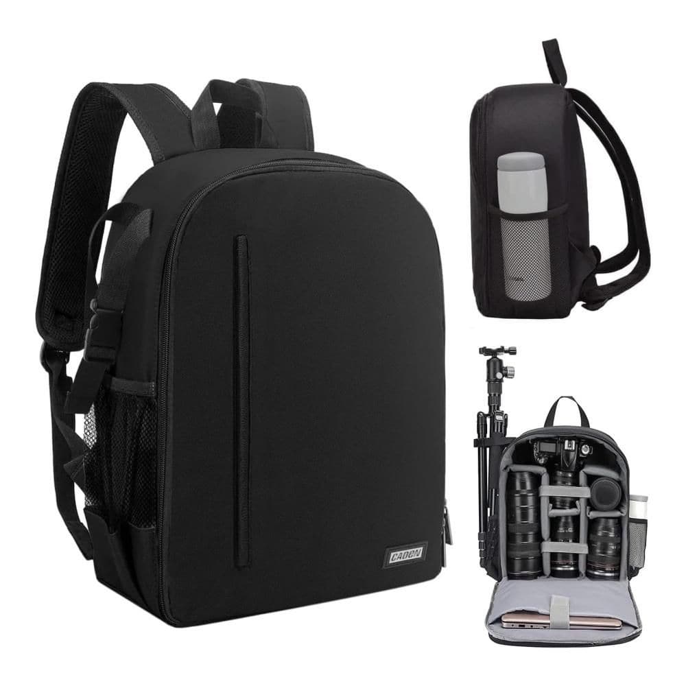 Professional Camera Backpack Bag for DSLR/SLR Mirrorless Camera, Waterproof, Compatible for Sony, Canon, Nikon, Black price history on PriceWatchPro