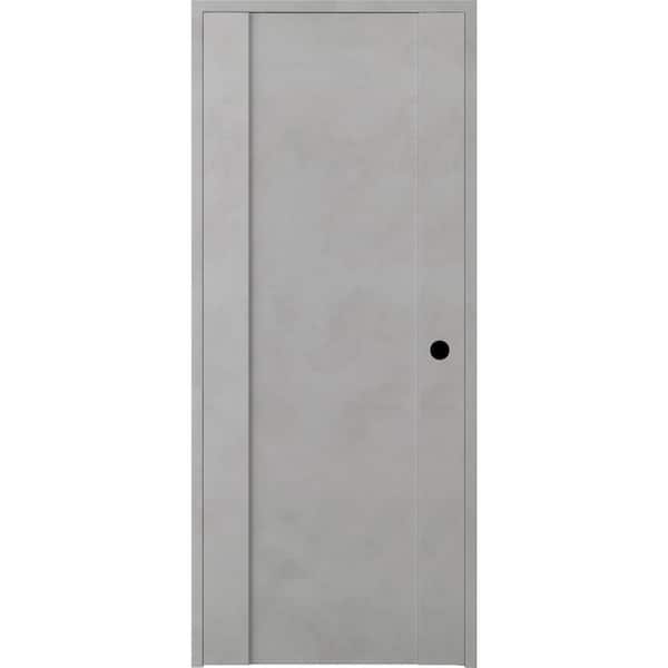 Belldinni 30 in. x 80 in. Left-Hand Solid Core Light Urban Prefinished Textured Wood Single Prehung Interior Door