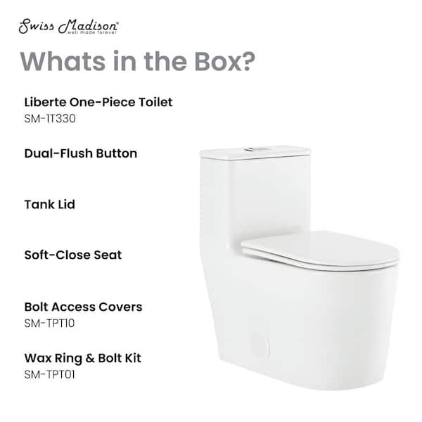 Swiss Madison Liberte One-Piece 1.1/1.6 GPF Dual Flush Elongated