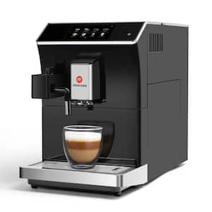 1 Cup Black 19-Bar Espresso Machine with Smart Touch Screen and Adjustable Milk Frother
