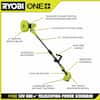 RYOBI ONE+ 18V Cordless Telescoping Power Scrubber (Tool Only) with 6 in.  Lambswool Microfiber Kit P4500-A95LWK1 - The Home Depot