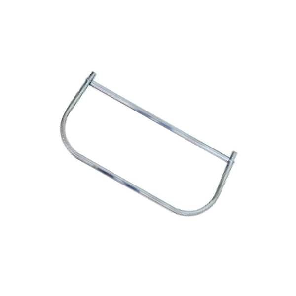 PLUMBERS EDGE D-Shaped 1 in. x 60 in. Shower Curtain Rod in Silver