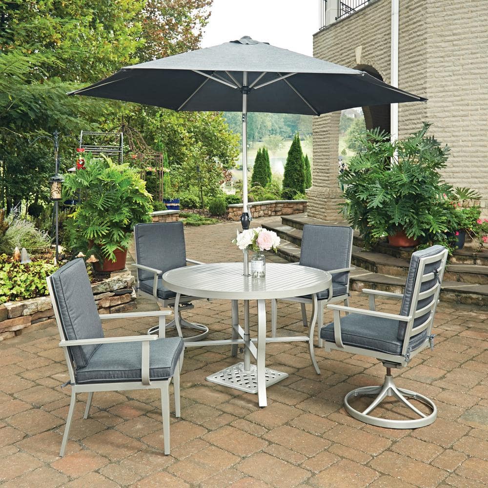 Captiva 48" Charcoal Gray Aluminum Outdoor Dining Table