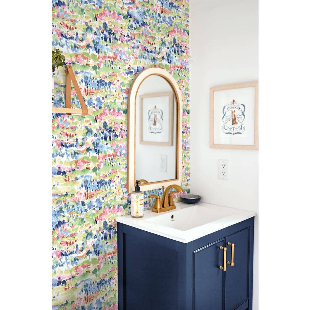 Spring Abstract Watercolor Peel and Stick Vinyl Wallpaper