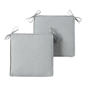 18 in. x 18 in. Heather Gray Square Outdoor Seat Cushion (2-Pack)