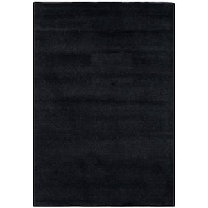 Himalaya Black Doormat 3 ft. x 5 ft. Gradient Solid Area Rug