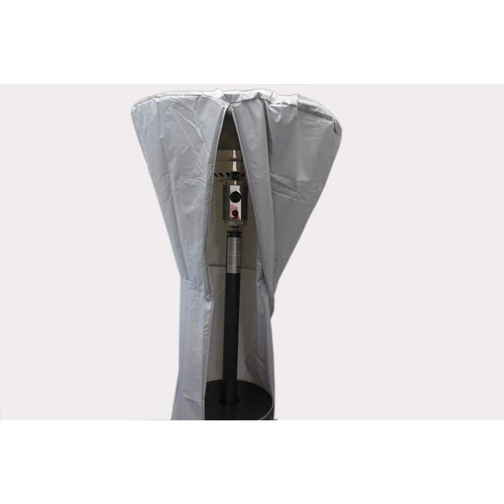 Silver Heavy Duty Tall Patio Heater Cover with Zipper