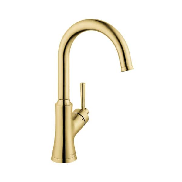 Joleena Single Handle Bar Faucet Deckplate Not Included in Brushed Gold Optic