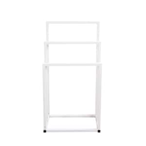 Metal Freestanding Towel Rack 3 Tiers Hand Towel Holder Organizer for Bathroom Accessories, White