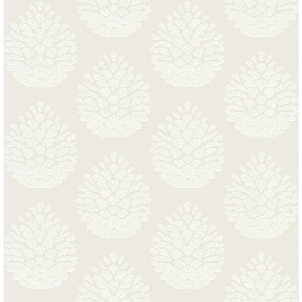 Chesapeake Totem Eggshell Pinecone Paper Strippable Roll (Covers 56.4 sq. ft.)