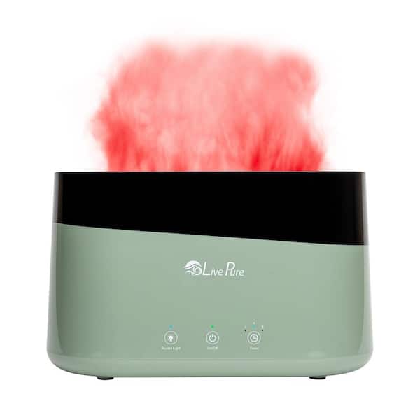 LivePure AquaFlame Ultrasonic Humidifier-Sage