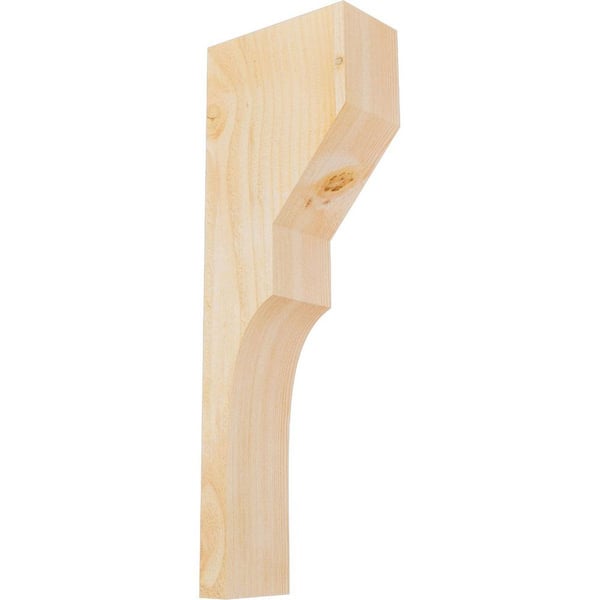 Ekena Millwork 4 in. x 8 in. x 24 in. Douglas Fir Monterey Rough Sawn Corbel