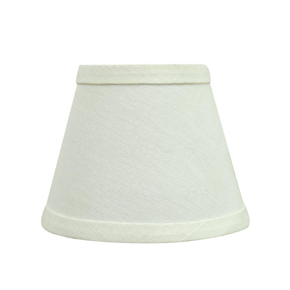White Linen Empire Clip-On Chandelier Lamp Shades, Set of 9