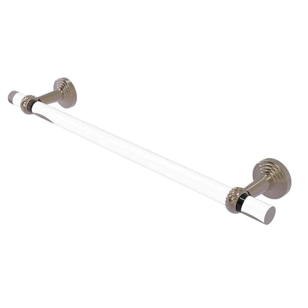 Allied Brass Pacific Beach 30 in. Towel Bar with Twisted Accents in Antique Pewter