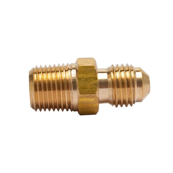LTWFITTING 3/16 in. Flare x 1/8 in. MIP Brass Adapter Fitting (5-Pack)