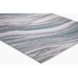 Jefferson Collection Marble Stripes Multi 3 ft. x 4 ft. Area Rug