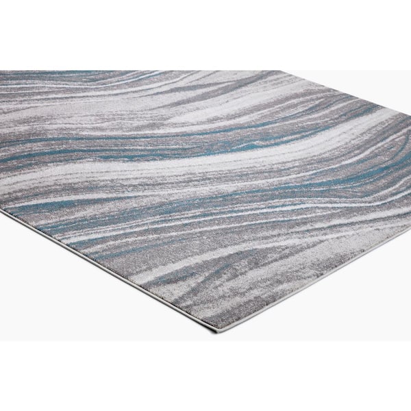 Jefferson Collection Marble Stripes Multi 8 ft. x 10 ft. Area Rug