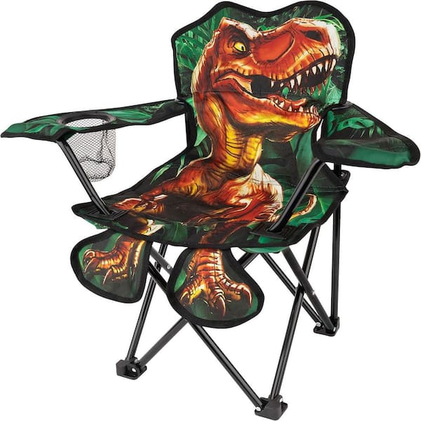 Foldable high chair with carry bag and mesh cup holder for children aged 5 to 10 years.
