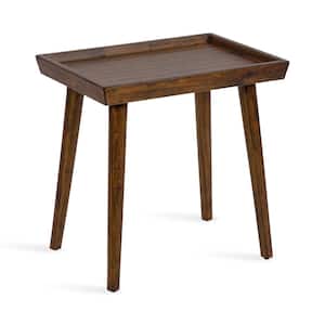 Eastmont 16 in. W. Walnut Brown Rectangle Mid Century Wood Side Table