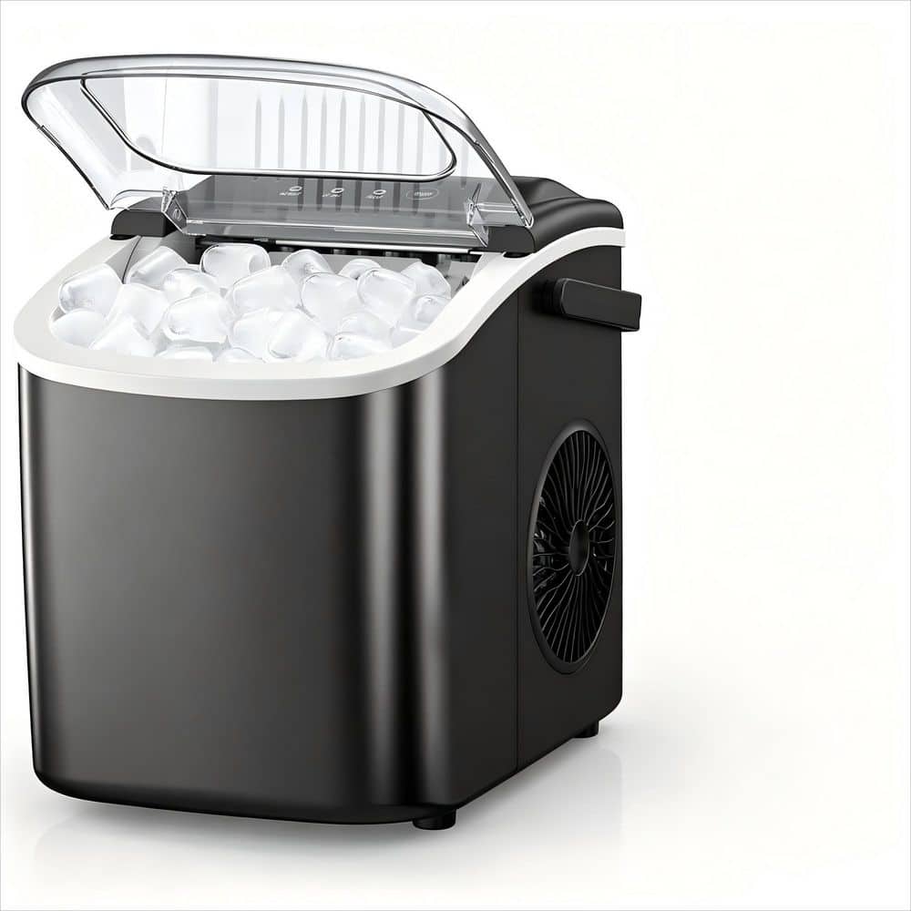 6.69 in. 18 lbs. Portable Countertop Ice Maker, Bullet Ice, Self-Cleaning, Black price history on PriceWatchPro